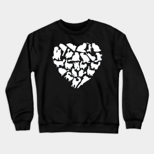 Heart full of cats Cute little cats in a heart adorable kitty Kittenlove Only cats in my heart Crewneck Sweatshirt